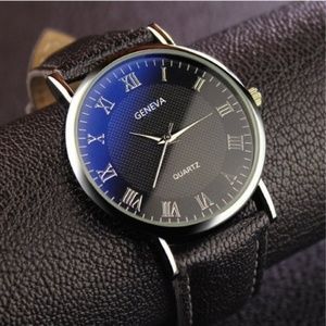 Geneva Quartz Mens luxury watch